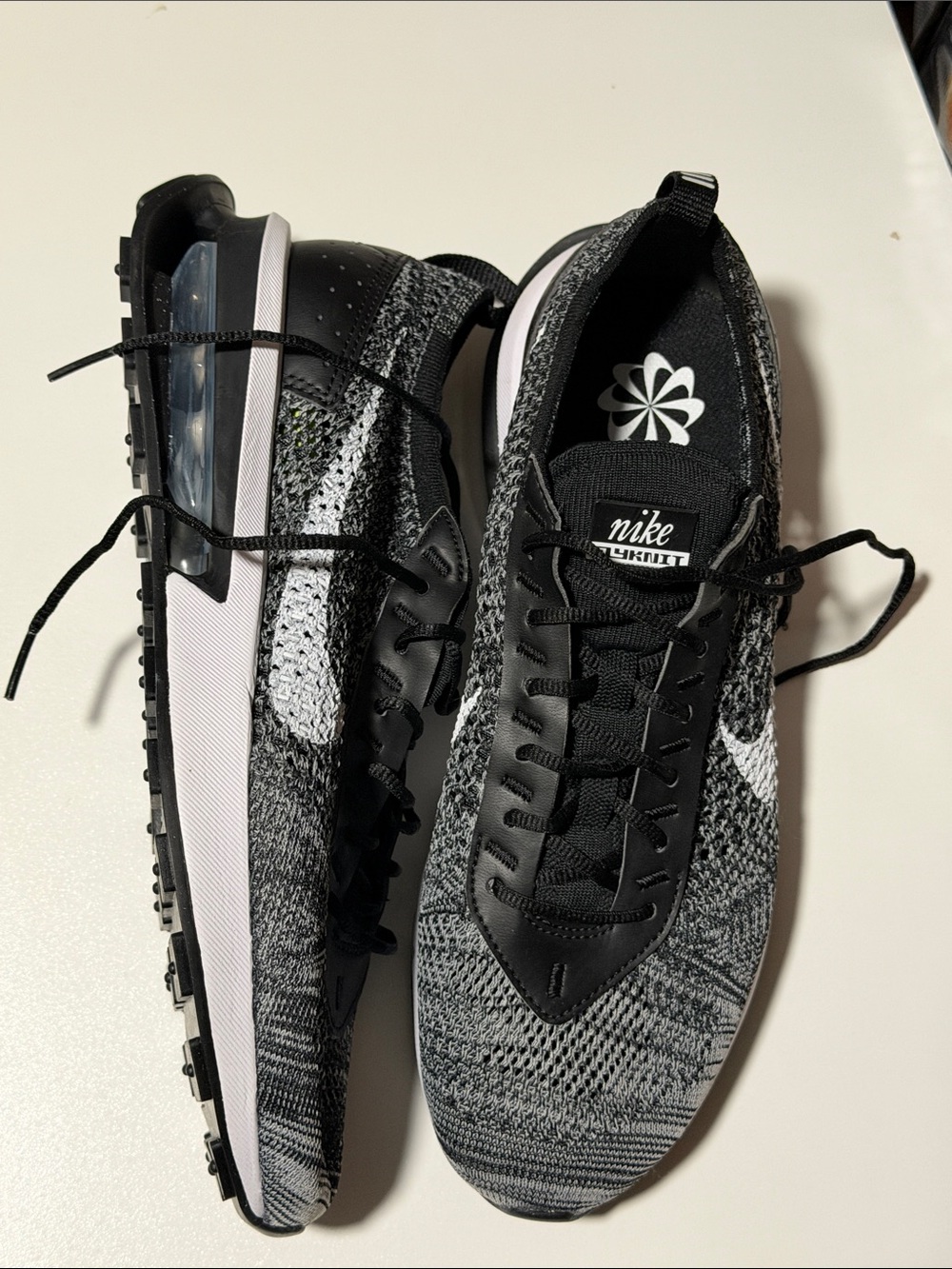 Nike Black and Gray Flyknit Trainer Sneakers